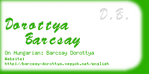 dorottya barcsay business card